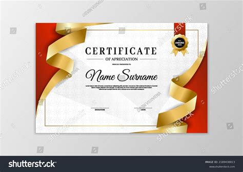 Red Award Certificate Border