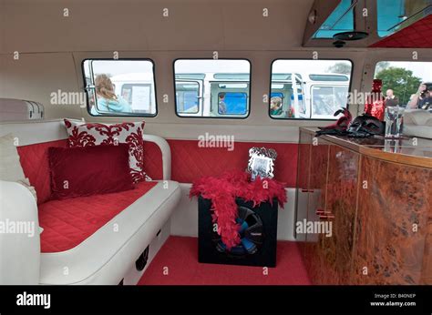 Volkswagen Type 2 Transporter Camper Van customised interior Stock Photo: 19685870 - Alamy