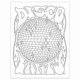 Disco Ball Coloring Pages Sketch Page sketch template