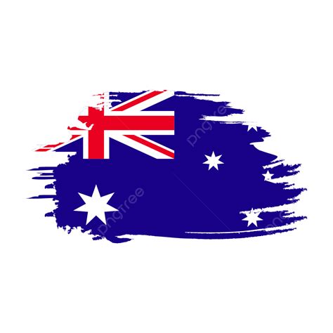 Australia Flag Stylized On White Transparent Background, Australia Flag ...