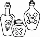 Poison Bottle Halloween Isolated Coloring Page 8208700 Vector Art At  sketch template