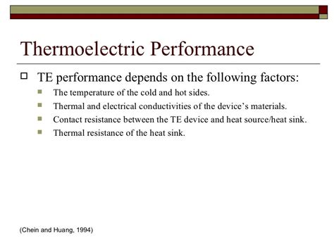 Thermoelectric cooling