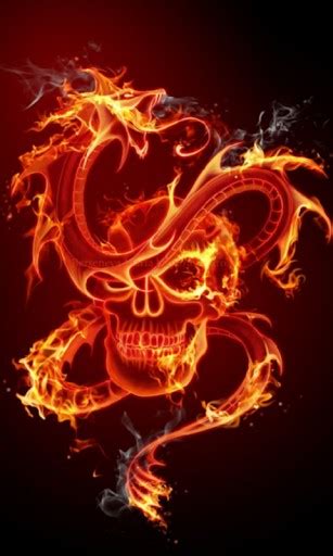 Free download Fire Skull 3D Live Wallpaper App for Android [307x512] for your Desktop, Mobile ...