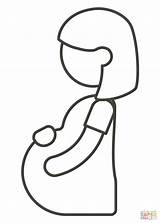 Dibujo de Mujer Embarazada Para Colorear  Dibujos sketch template