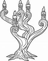 Halloween Candelabra Isolated Coloring Page 23481029 Vector Art At Vecteezy sketch template