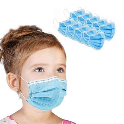 Blue Children's 3 Ply Disposable Face Mask (Pack of 100) - Walmart.com