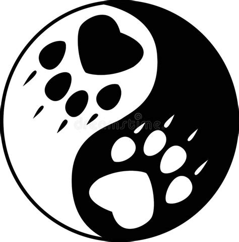 Yin Yang Wolf Stock Vector - Image: 40529073