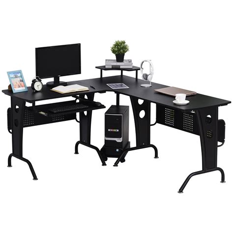 Buy Homcom L Shaped Corner Computer Desk Laptop Workstation Pc Table | My XXX Hot Girl