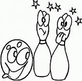 Bowling Bowl And Pins Coloring Page  Home sketch template