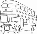 Basic Double Decker Bus Coloring Page  Download Print Or Color Online sketch template