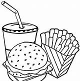 Coloring Pages Of Fries sketch template