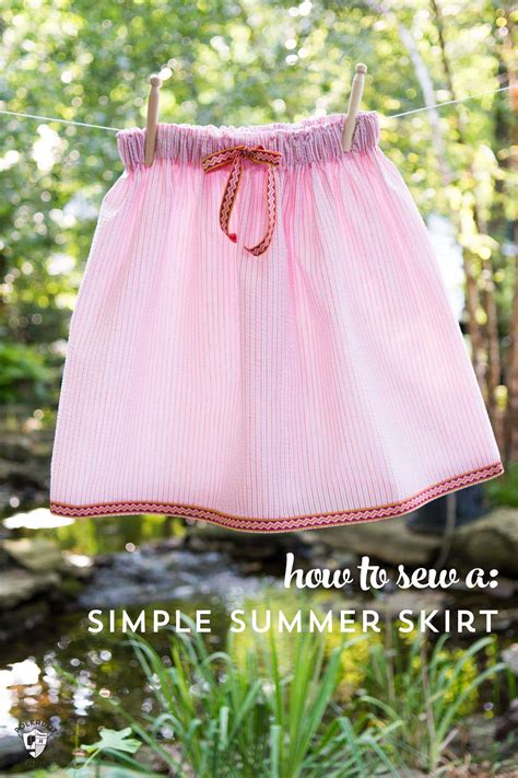 Simple Summer Skirts Sewing Tutorial on the polka dot chair