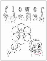 April Print At Home Coloring Pages  Asl Signs Sign sketch template