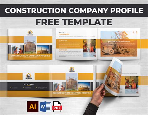 Construction Company Profile Brochure FREE Template :: Behance