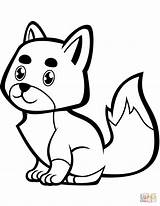 Cute Baby Fox Coloring Page  Free Printable Coloring Pages sketch template