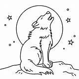 Howling Wolf Coloring Page » Turkau sketch template