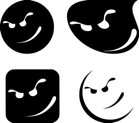 SVG > emoticon mean emotion face - Free SVG Image & Icon. | SVG Silh