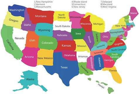 50 States Map - Bank2home.com