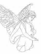 Guardian Angel  Catholic Coloring Page sketch template