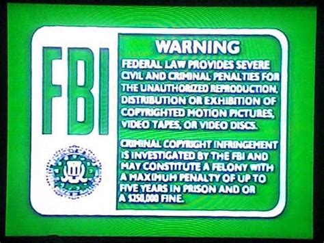 Fbi Warning Logo Disney