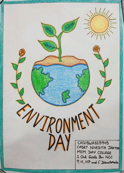 Poster on world environment day – India NCC