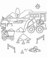 Construction Workers coloring Sheet sketch template