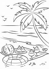 Coloring Pages  Summer Beach Picnic Page sketch template