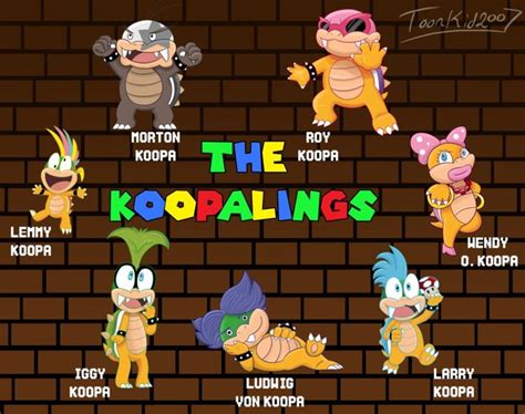 The Koopalings by Marks-Arts on deviantART | Game character design, Super mario games, Game ...