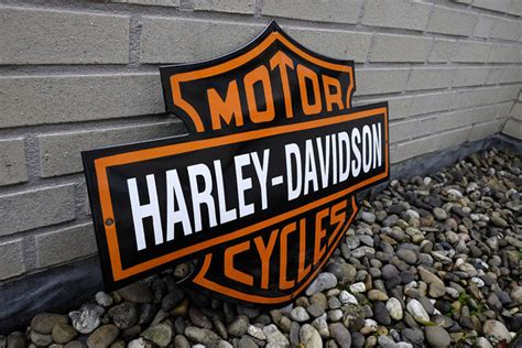 Large enamel Harley-Davidson garage sign - Catawiki