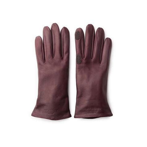 Westley Richards Ladies Leather Shooting Gloves - Burgundy