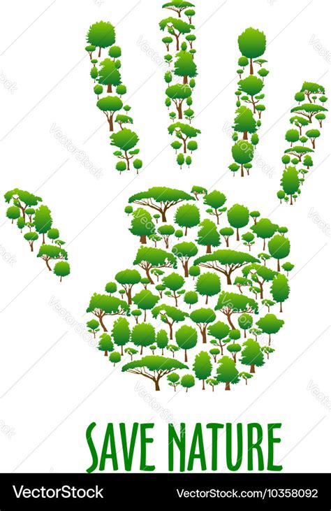 Environmental ecology protection poster Royalty Free Vector