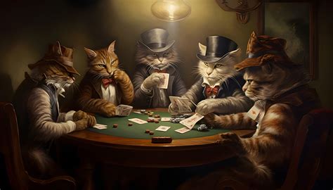 Samsung Frame Art, Cats Playing Poker - Etsy