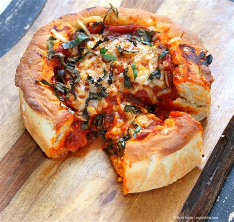 Vegan Deep Dish Pizza Recipe ~ Summer Entertaining Recipes