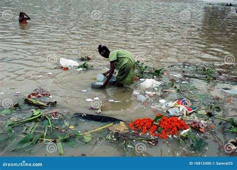 Ganga River Pollution in Kolkata. Editorial Image - Image of horizontal ...