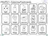Fruits Coloring Flashcards By Fun School Kids  TPT sketch template