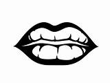 Lips Coloring Page For Download  sketch template
