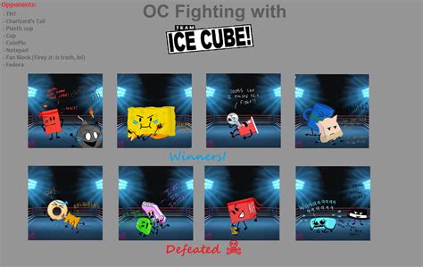 BFB: OC Fighting with team Ice Cube by CadelOFanBlock on DeviantArt