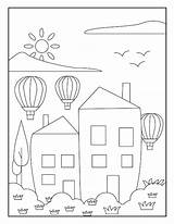Dibujos De edificios Para Colorear Niños  Vector Premium sketch template
