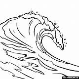Tsunami Wave Coloring Page Sketch sketch template