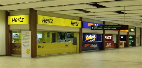 Hertz, Budget, Avis, Sixt and Europcar desks at Dublin Airport, | Car ...