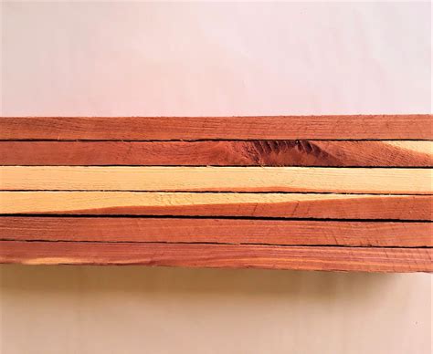 Fresh Red Cedar Boards - 6 Rough Cut Planks - 24 Inches - FREE US Shipping