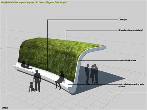 Green Waiting Shed (800×600) Landscape And Urbanism, Landscape Architecture Design, Green ...