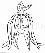 Pokemon Deoxys In Attack Form coloring Page sketch template