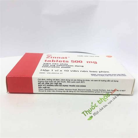 Zinnat Tablets 500mg - Thuốc điều Trị Nhiễm Khuẩn