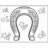 Horseshoe Coloring Page sketch template