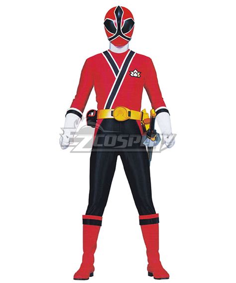 Power Rangers Samurai Red Samurai Ranger Cosplay Costume