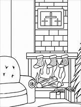Christmas Chimneys coloring Pages sketch template