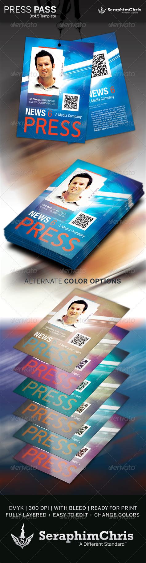 Press Pass Template 3 | GraphicRiver