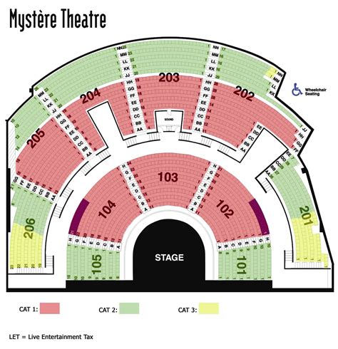Mystere By Cirque Du Soleil Seating Chart