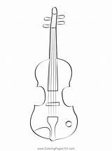 Modern Violin Coloring Page For Kids  Free Printable sketch template
